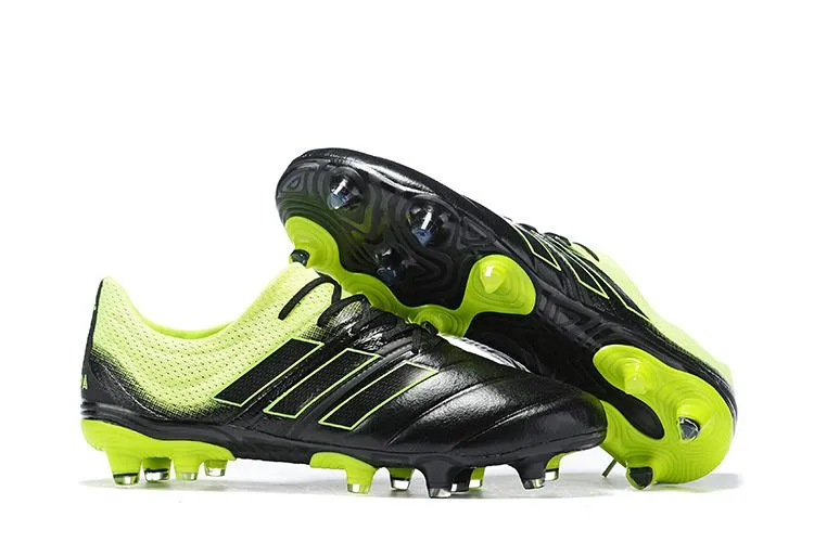 New Adidas Copa 19   FG Exhibit Soccer Cleats Shoes Green Black Quick Change Flexible Support