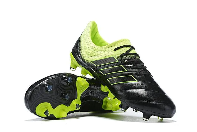 Maximum Comfort New Adidas Copa 19   FG Exhibit Soccer Cleats Shoes Green Black