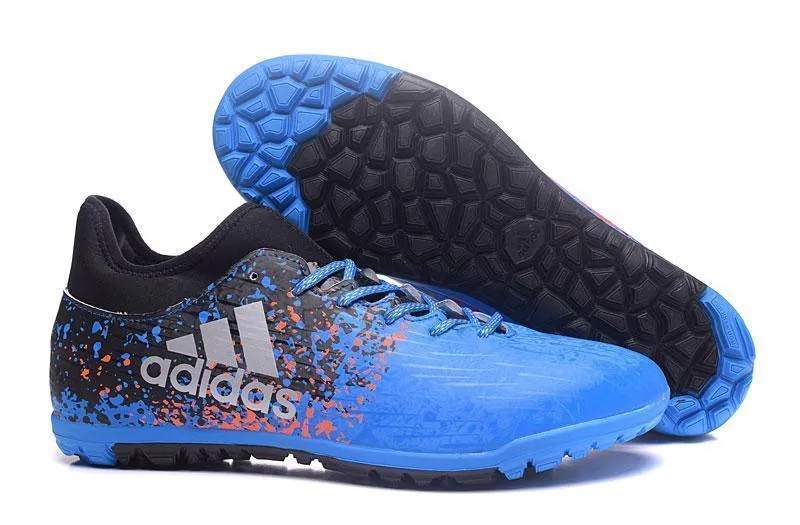 Adidas X 16.3 Turf Soccer Cleats Blue Black White Sprint Force