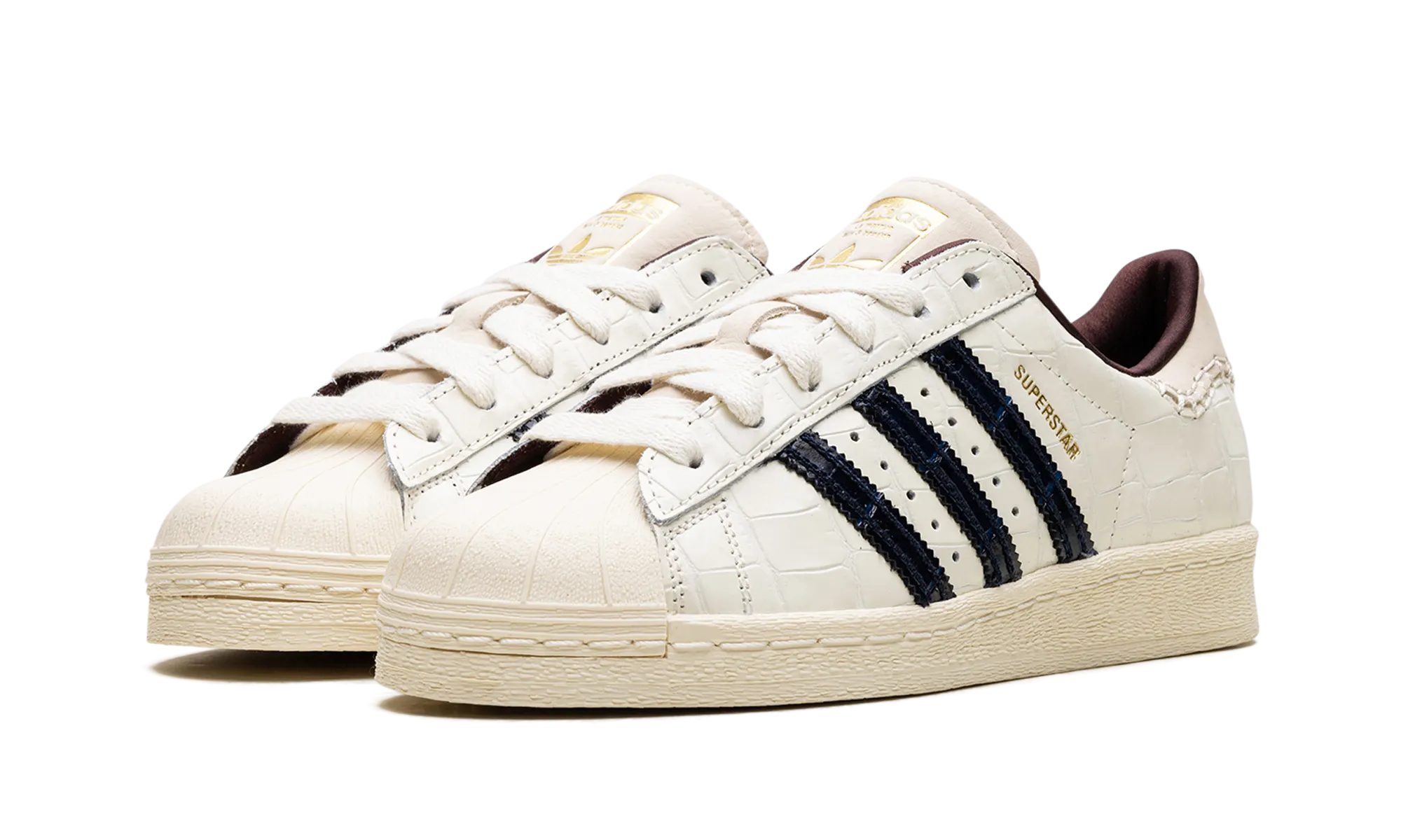 Superstar "Wales Bonner - White Croc" Canvas Material Bend Step