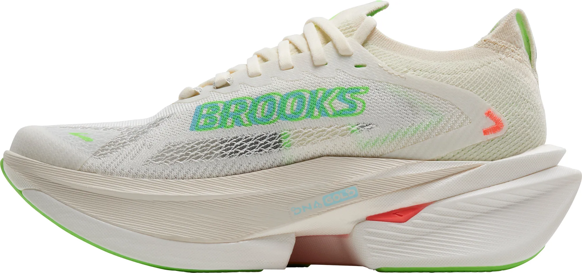 Run - ready running shoes for competitive male runners Brooks Hyperion Max 3 Mens Running Shoes - Cream