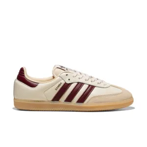 Adidas Originals Samba OG Wonder White/Shadow Red/Gum Microfiber Lining Technology Elastic Material