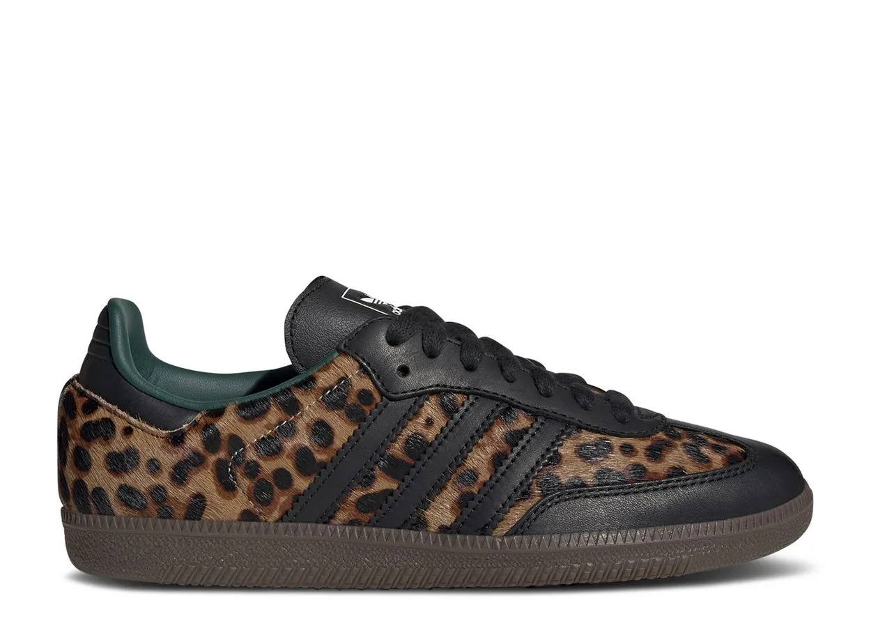 Breath Tech Anytime Wear Adidas Samba OG Black Green Leopard