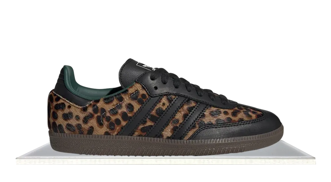 Adidas Samba 'Black Green Leopard' Active Style Stone Walk