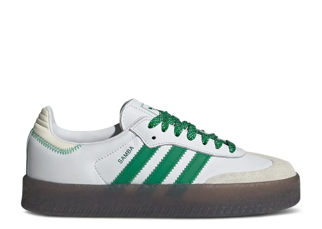 Adidas Sambae Cloud White Green Slip Grip