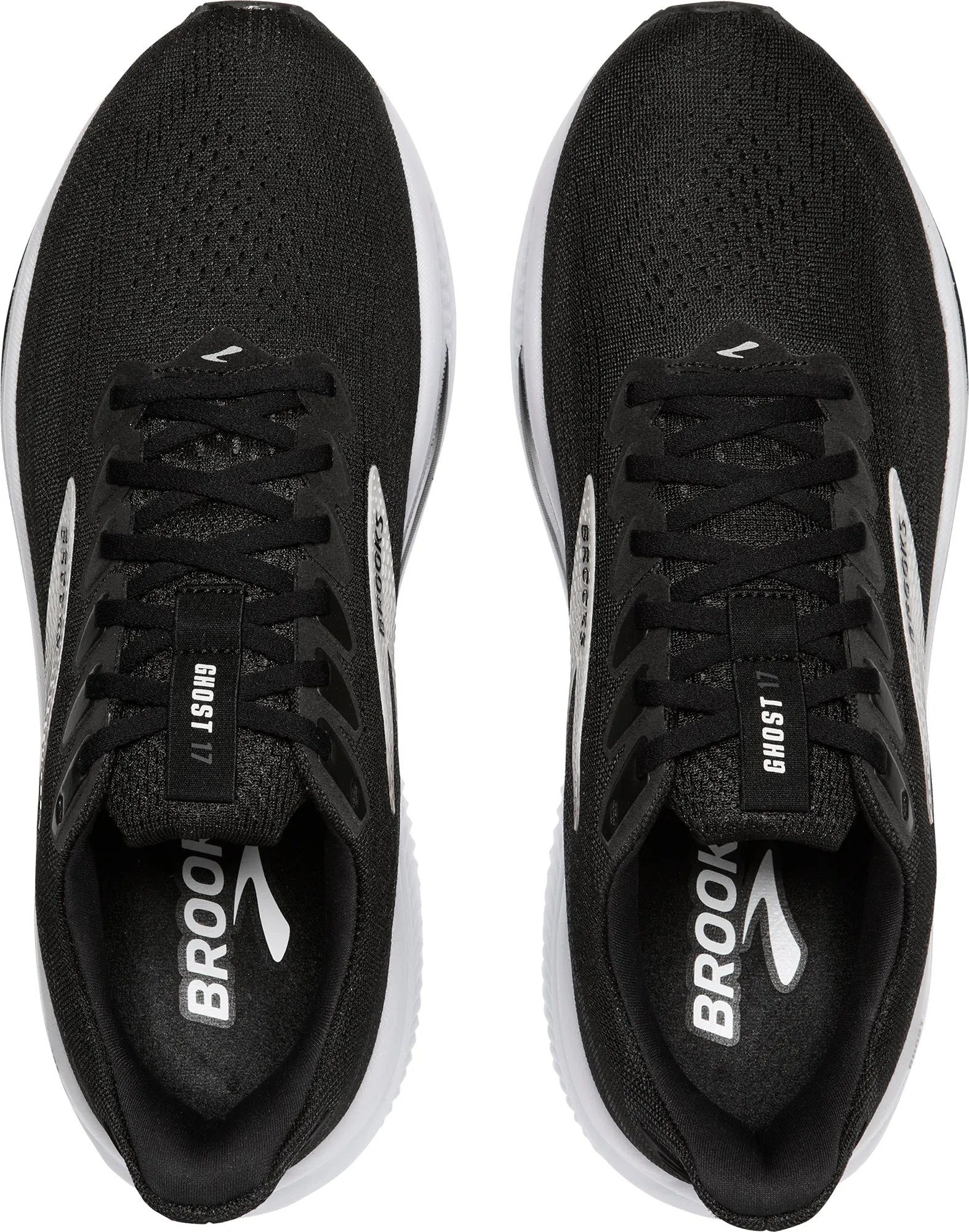 Collapsible Heel Brooks Ghost 17 Womens Running Shoes - Black