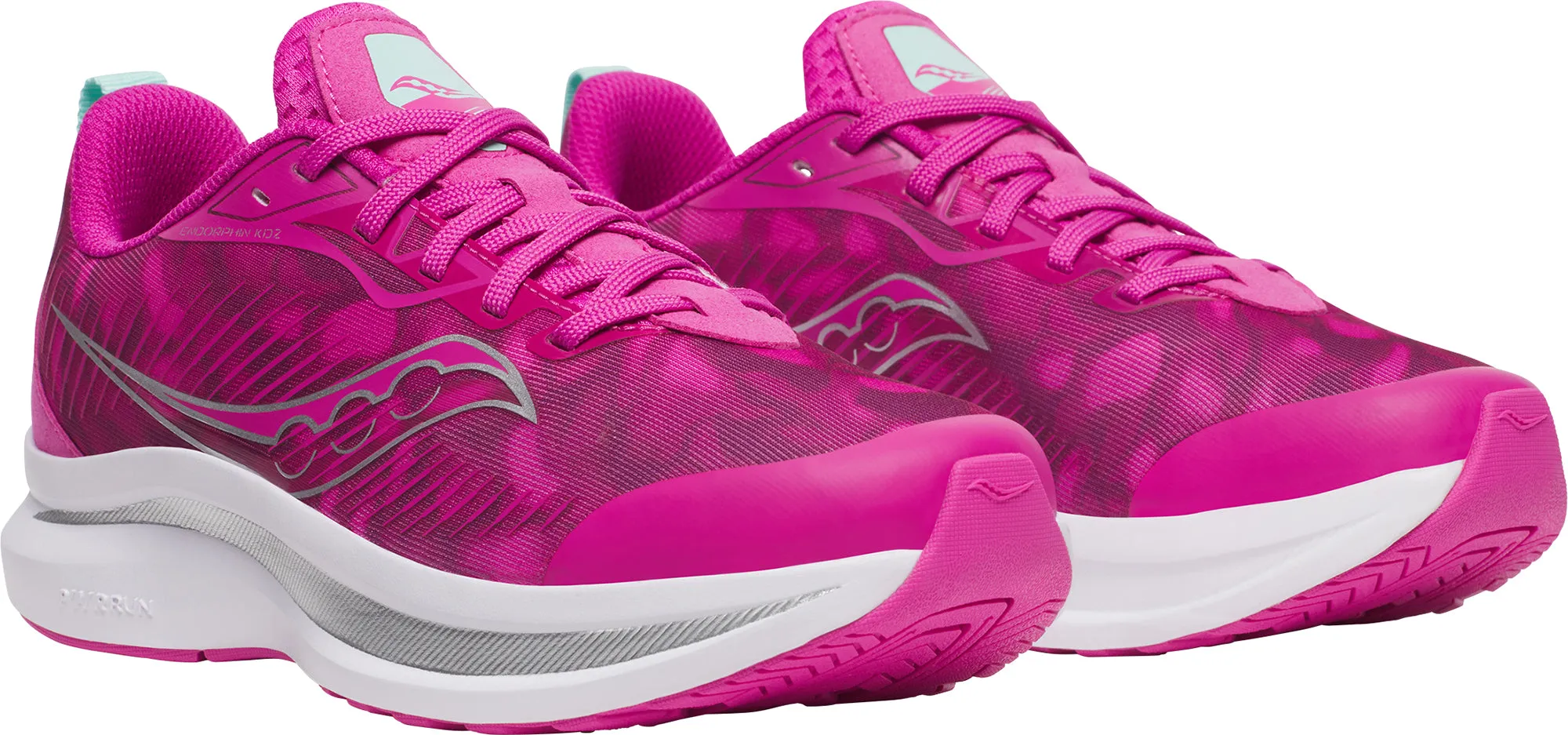 Lightweight Durable Build Saucony Endorphin KDZ Junior Running Shoes - Pink