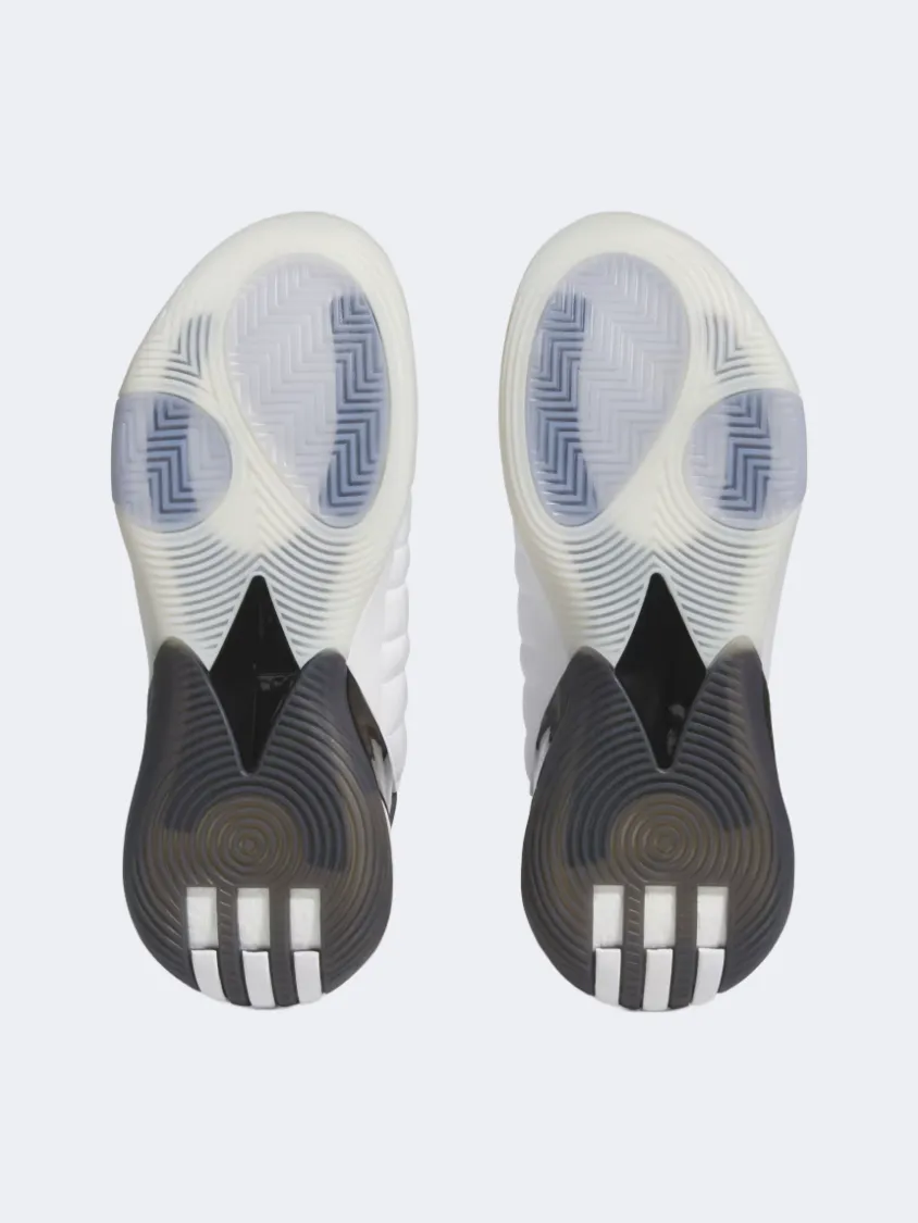 Leg Slim Abrasion Resistant Material Adidas Harden Volume 7 Men Basketball Shoes White/Black