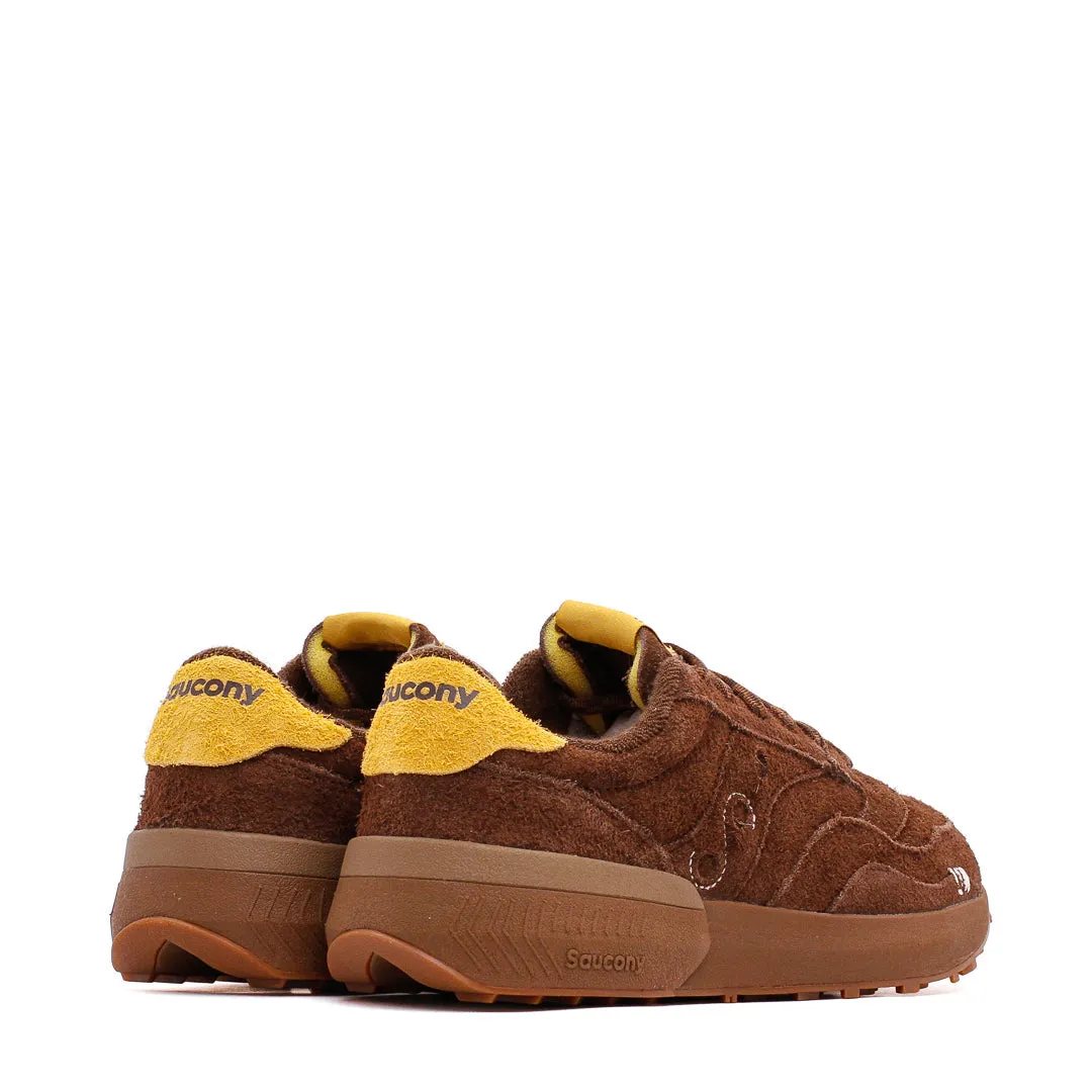 post - run stretch Saucony Men x Universal Works Jazz NXT Brown S70824-1
