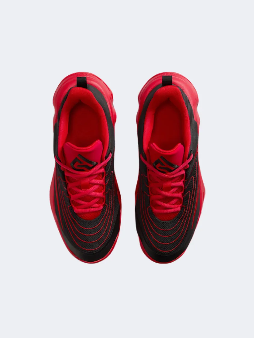 Nike Giannis Immortality 4 Gs-Boys Basketball Shoes Black/Red Airy Design Flexible Rocker Sole