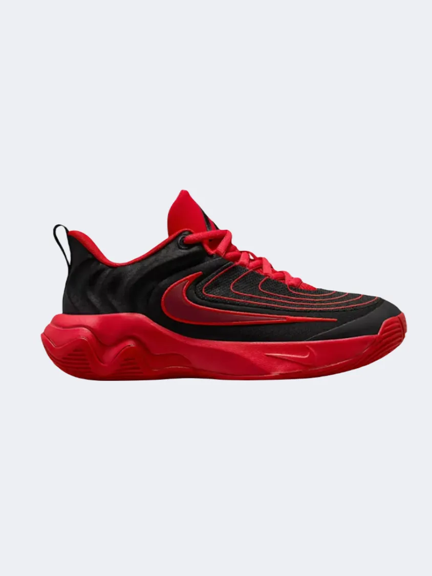 Nike Giannis Immortality 4 Gs-Boys Basketball Shoes Black/Red Active Day Eco Friendly Backpacking Trip