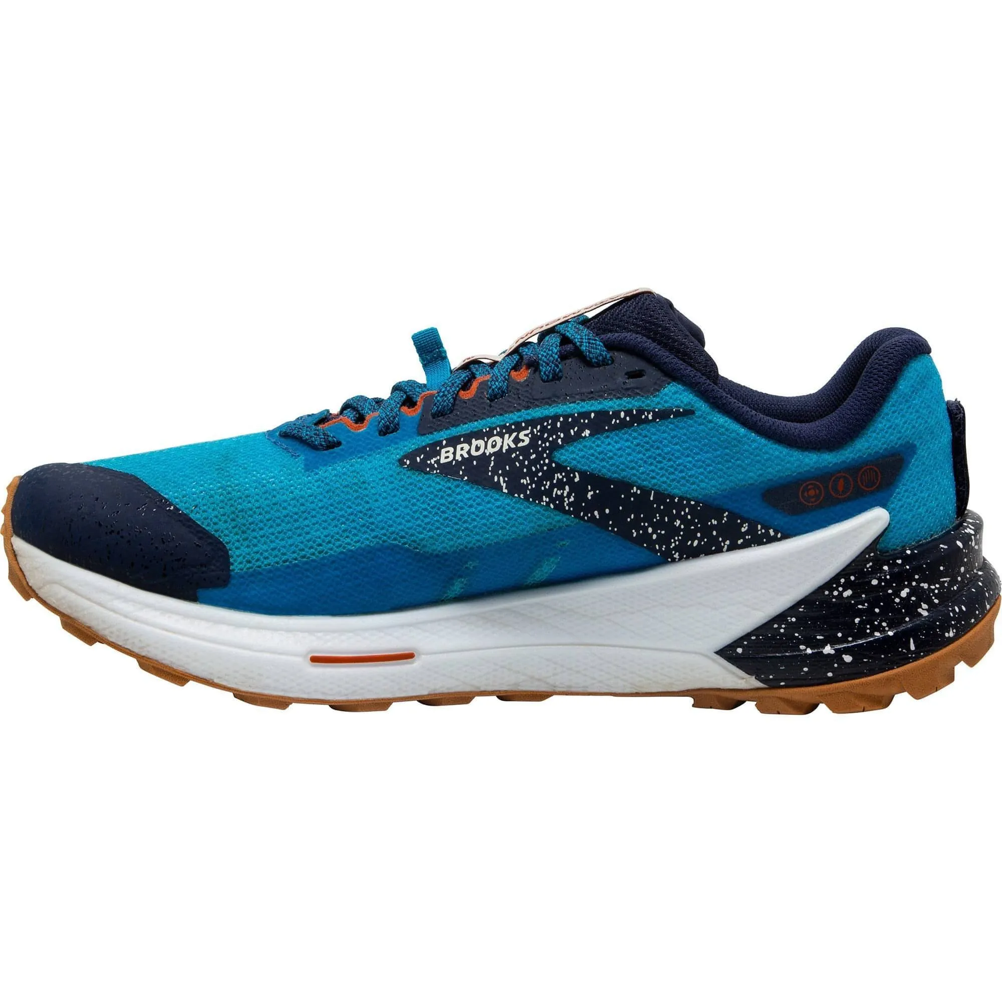 Brooks Catamount 2 Mens Trail Running Shoes - Blue velcro shoes Warm-up