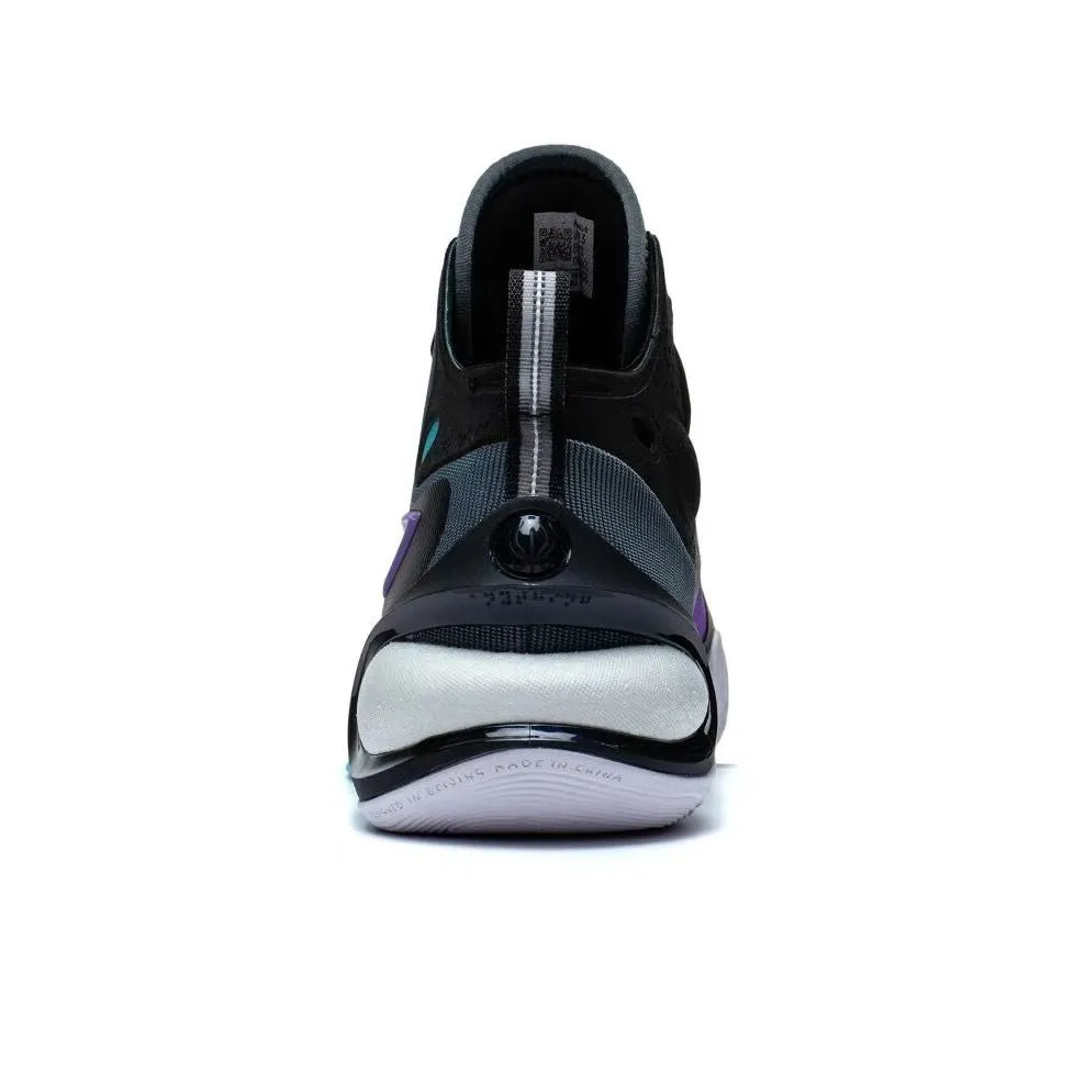 Li-Ning Yushuai 17 - Black/Purple Knit Collar Construction
