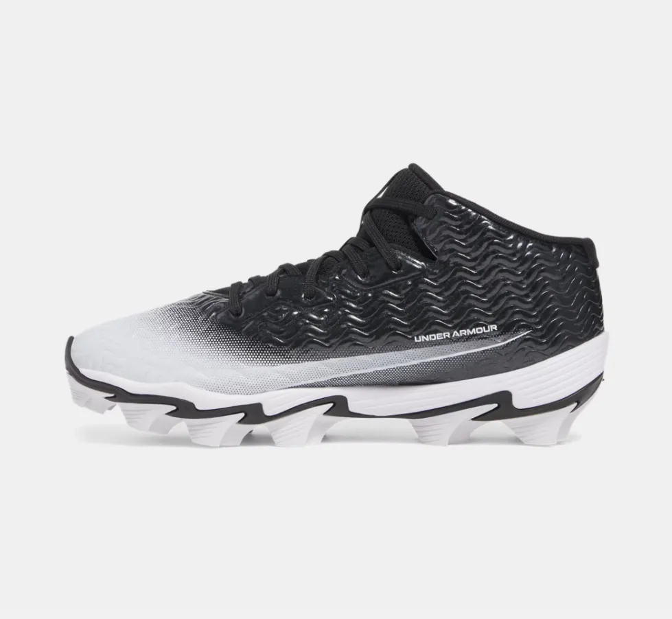 Under Armour Spotlight Hammer Football Cleats | Black River Cross Heat Mode