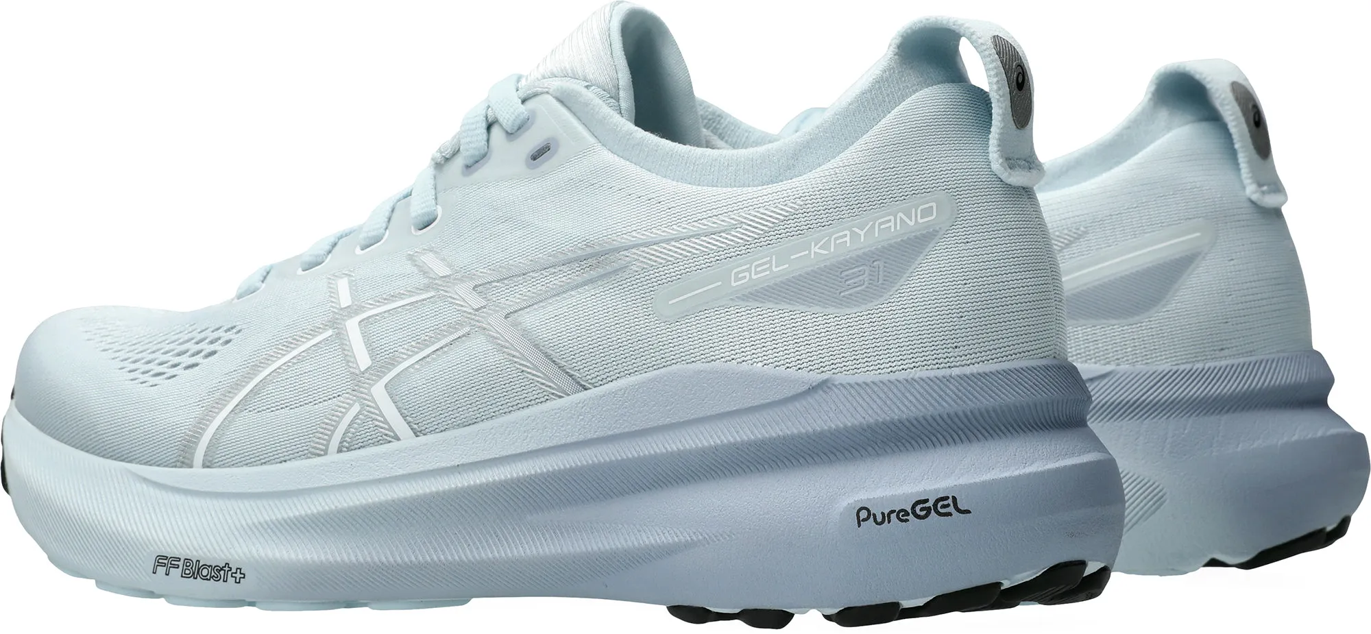 Asics Gel Kayano 31 Womens Running Shoes - Blue Hyper Bounce Polymer running in an iconic bridge area shoes