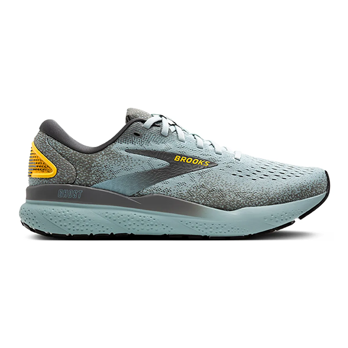 windy weather Brooks Ghost 16 - Cloud - Grey - Gold
