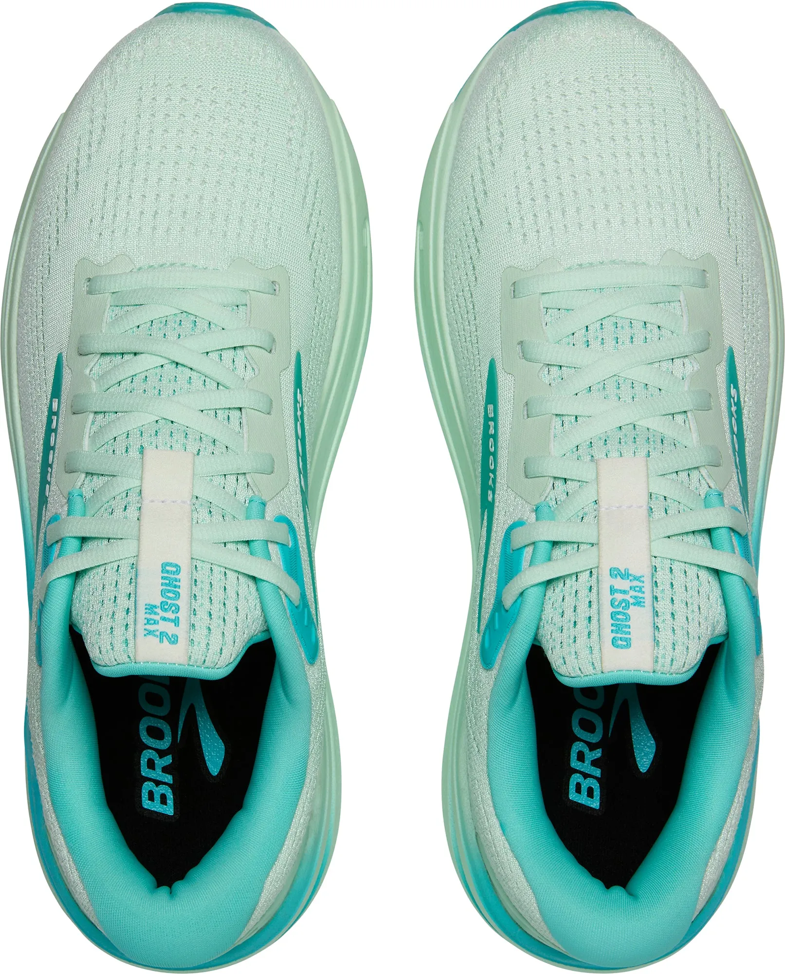 High Traction Pattern Brooks Ghost Max 2 Mens Running Shoes - Green