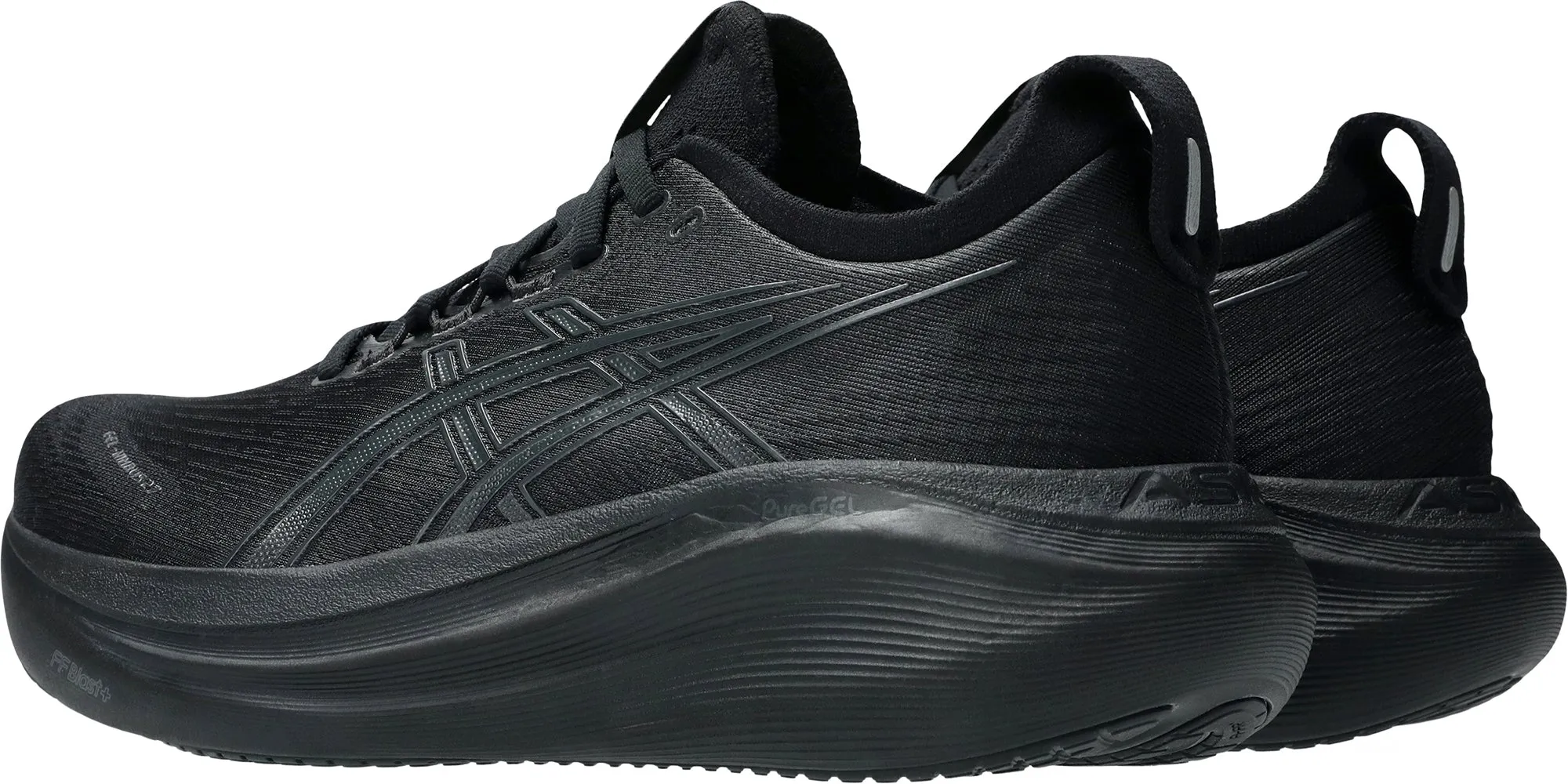 monochrome shoes Asics Gel Nimbus 27 Womens Running Shoes - Black