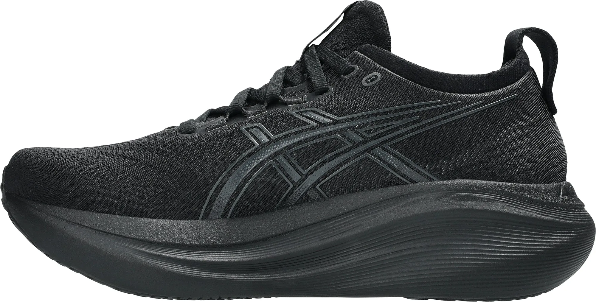 collar Slip-on Asics Gel Nimbus 27 Womens Running Shoes - Black