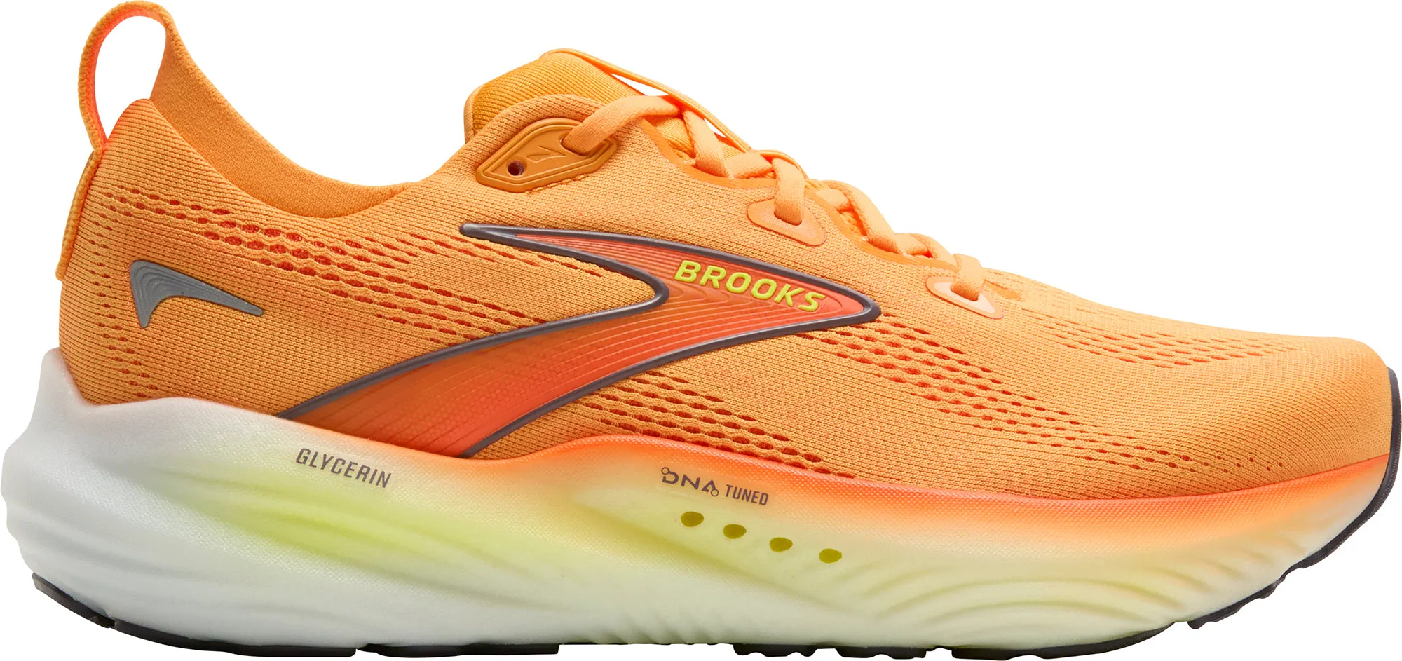 narrow - toe box shoes Brooks Glycerin 22 Mens Running Shoes - Orange
