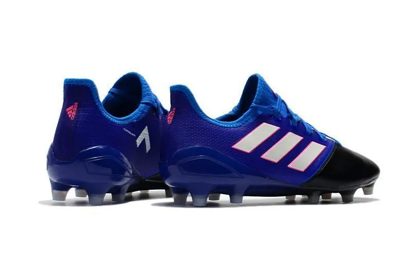Adidas ACE Series FG Soccer Cleats Shoes Blue Black White Flex Comfort