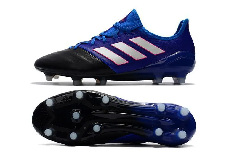 Quick Adjust Quick Flow Adidas ACE Series FG Soccer Cleats Shoes Blue Black White