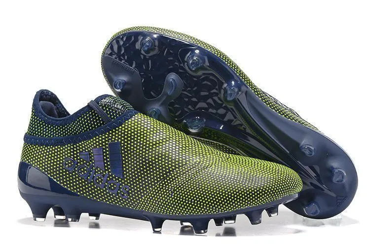Adidas X 17  Purechaos FG Soccer Cleats Legend Ink Solar Yellow Game Confidence