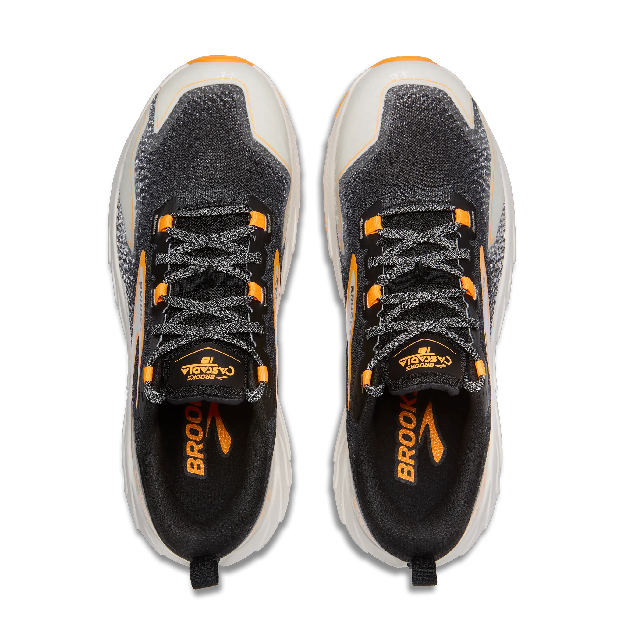 Men's Cascadia 18 treadmill shoes hidden lacing shoes
