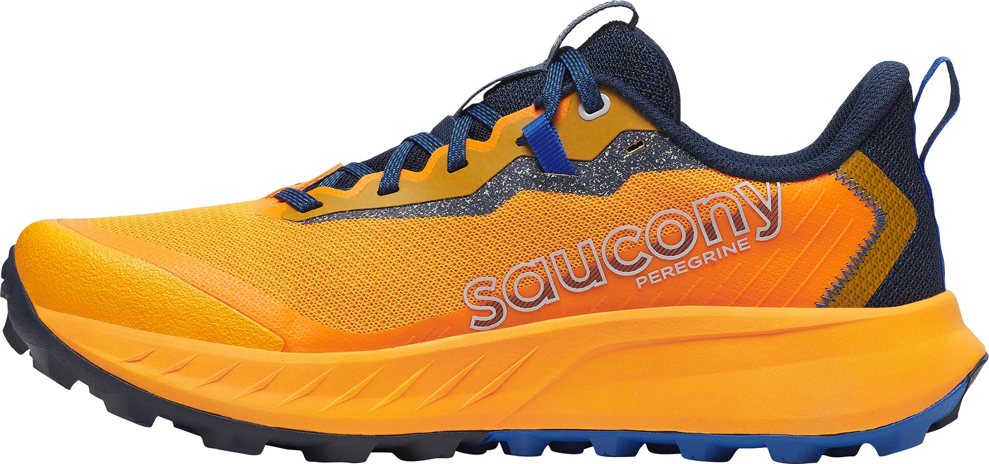 Saucony Peregrine 15 Mens Trail Running Shoes - Orange compression sock