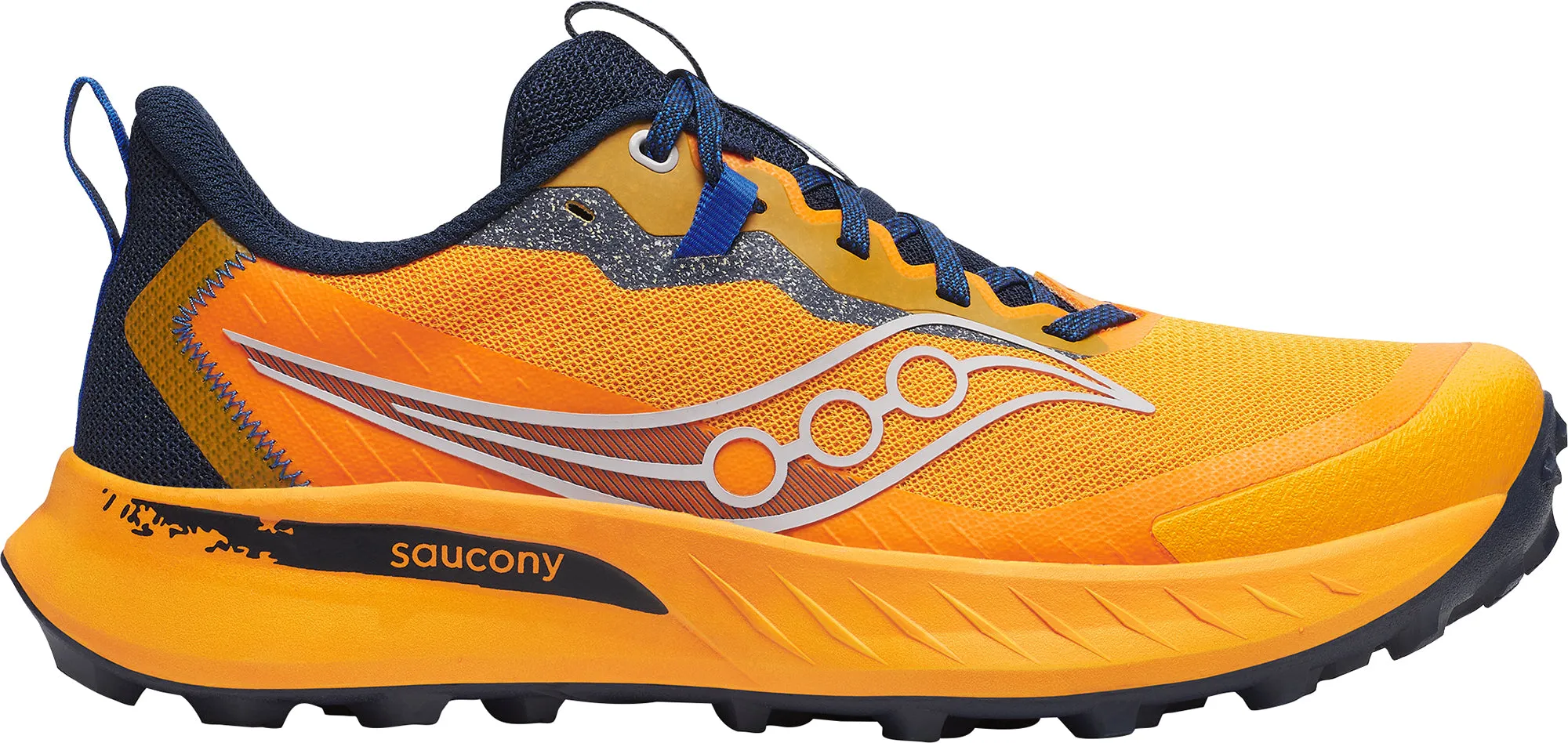 Saucony Peregrine 15 Mens Trail Running Shoes - Orange Odor   Resistant Comfortable Upper Material