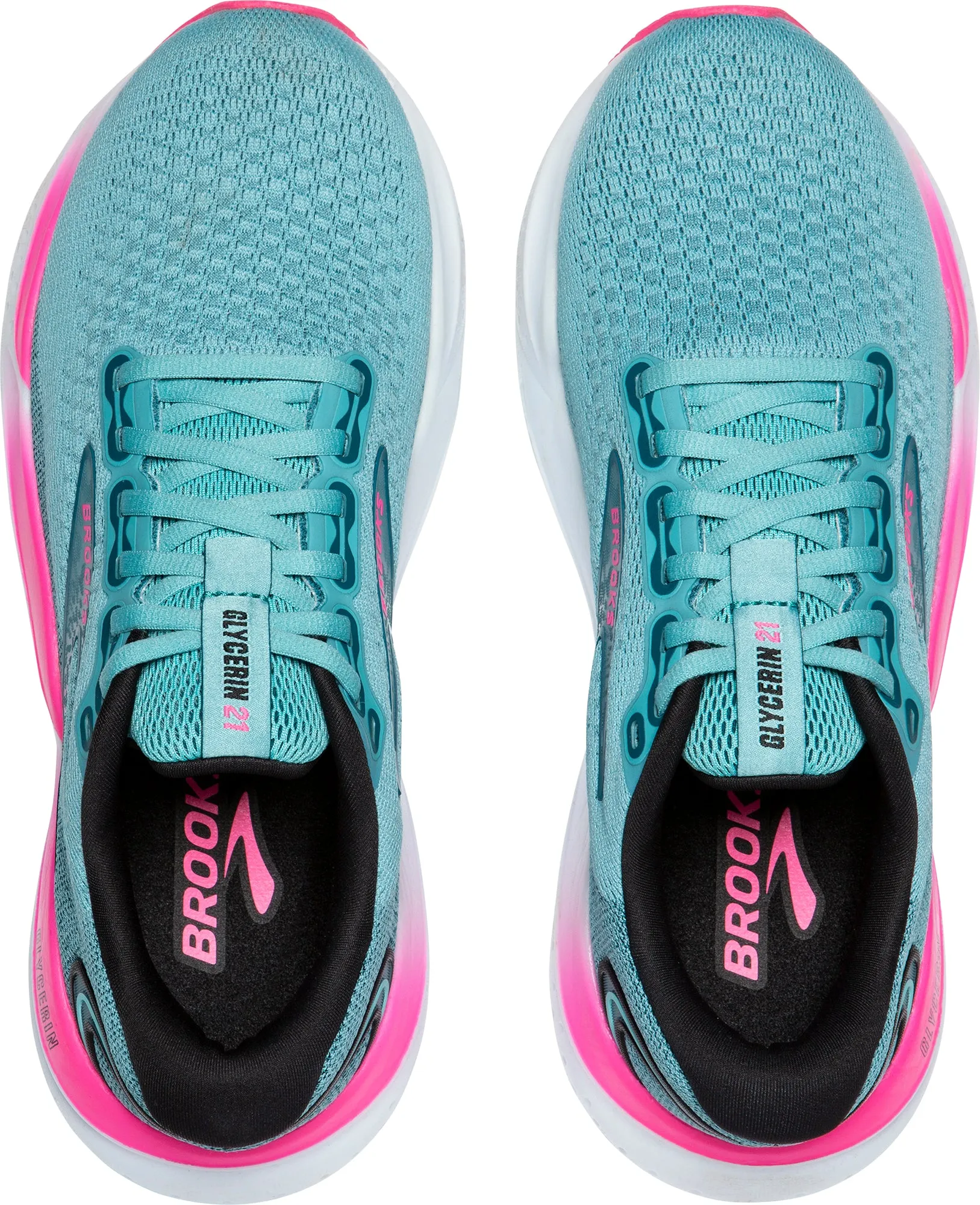 Brooks Glycerin 21 Womens Running Shoes - Blue Social Sharing