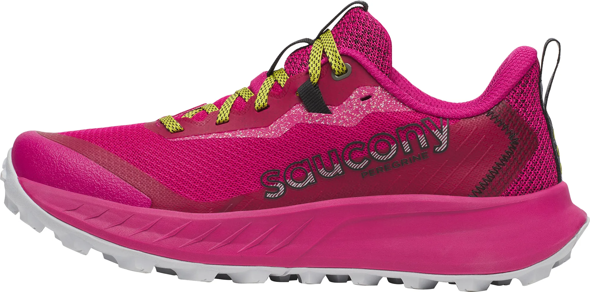 Cushioned Collarbone Uphill propulsion Saucony Peregrine 15 Womens Running Shoes - Pink