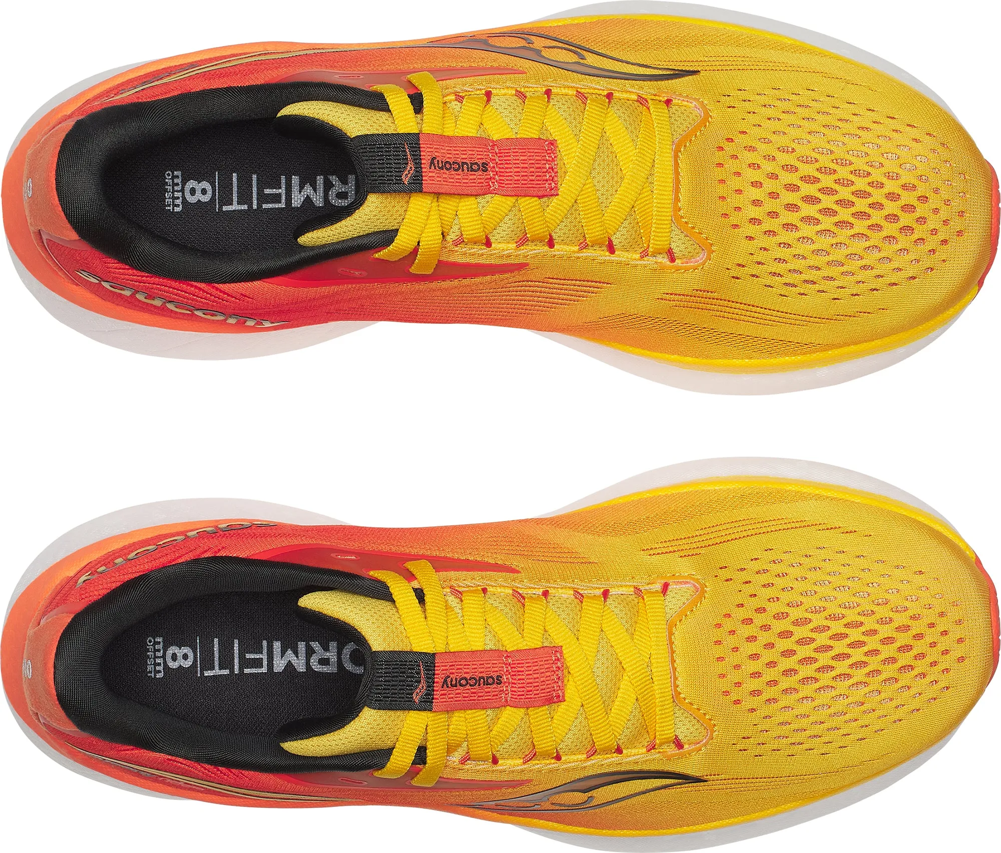 Thermobonded Seams expert - approved Saucony Ride 18 Mens Running Shoes - Yellow