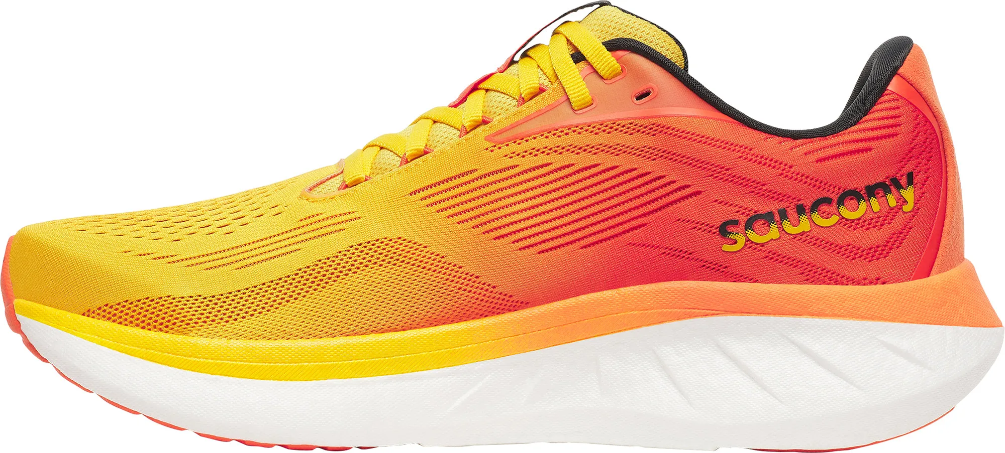 Air Injection Foam personalized - fit shoes Saucony Ride 18 Mens Running Shoes - Yellow