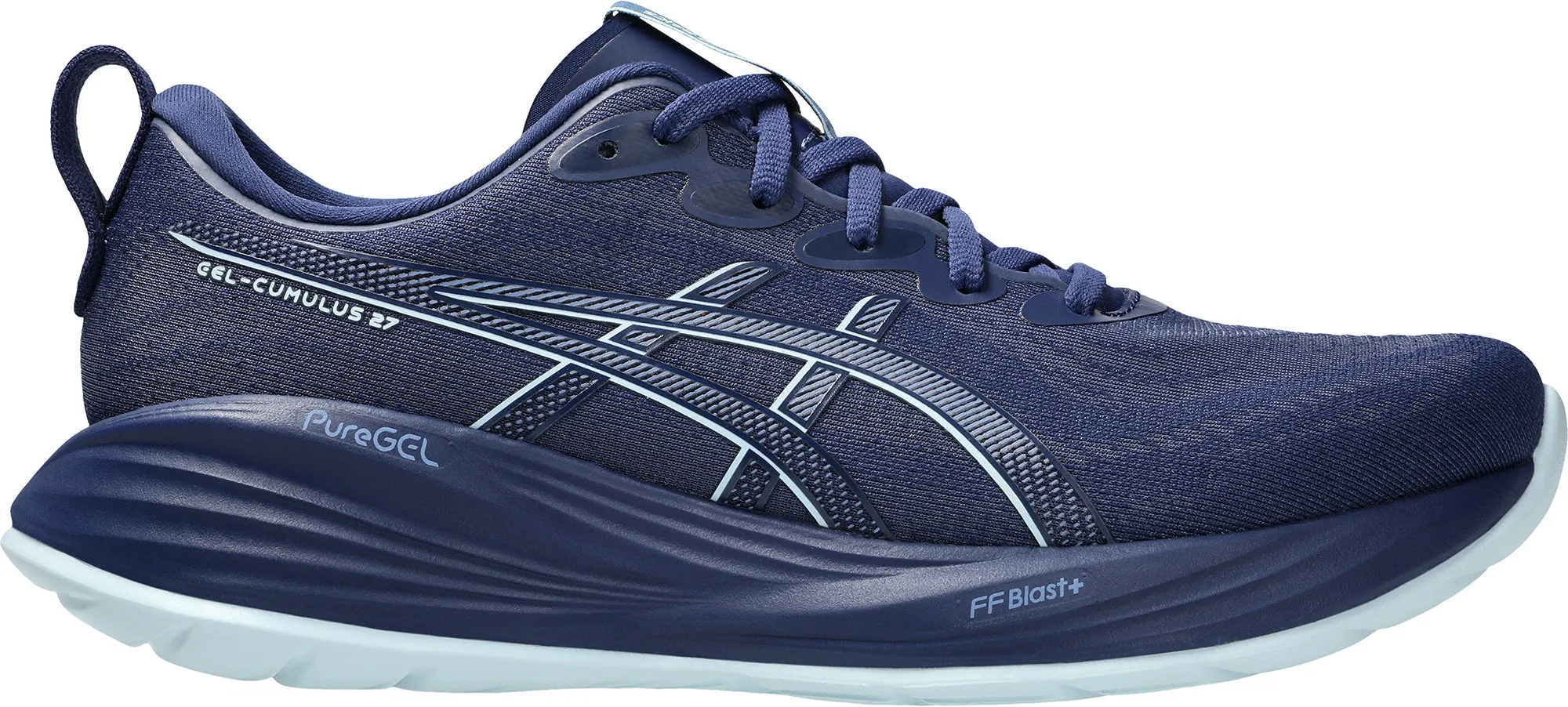 Asics Gel Cumulus 27 Mens Running Shoes - Blue Precision Stitching Techniques Moisture Wicking Liner