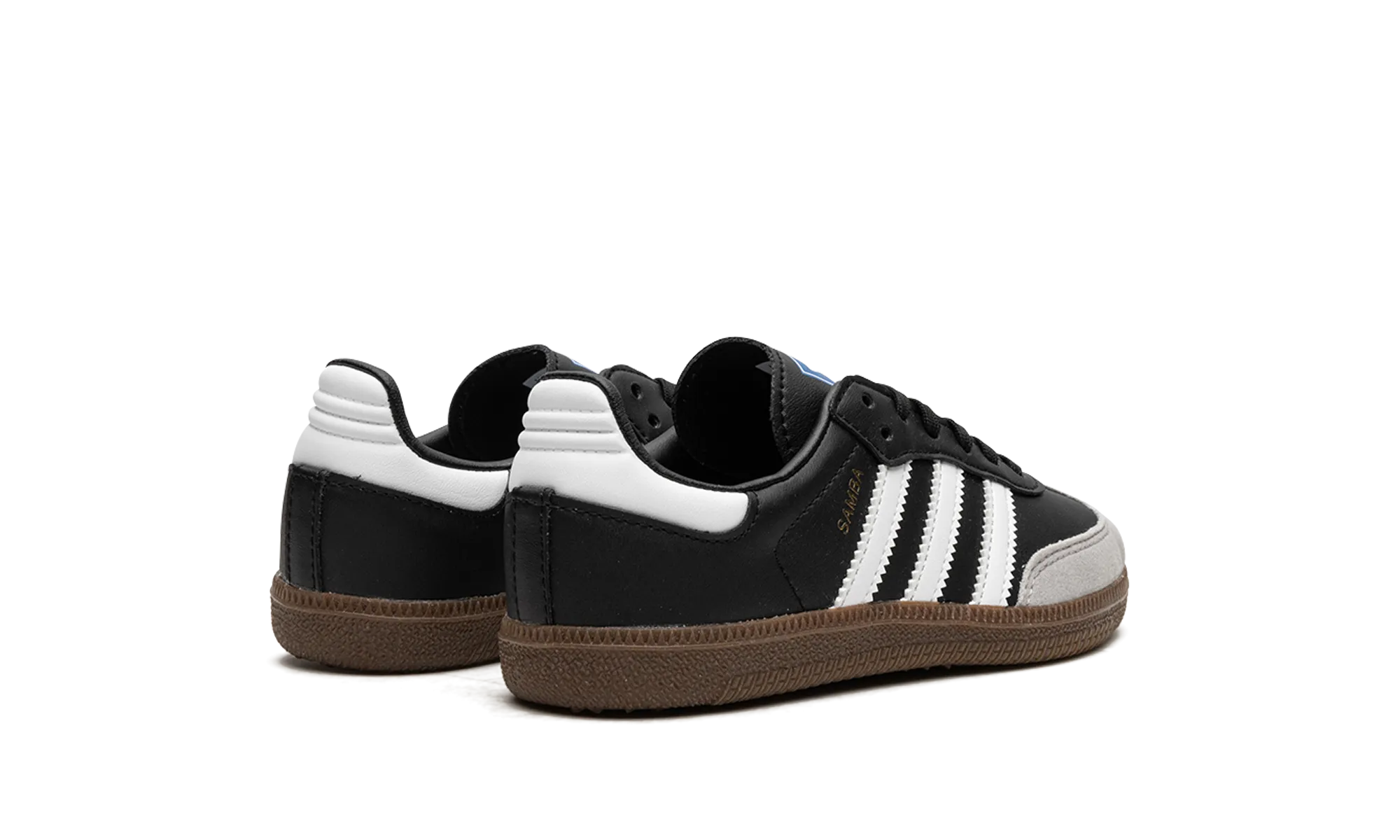 Samba Vegan Kids "Black / White / Gum" Suede Like Texture