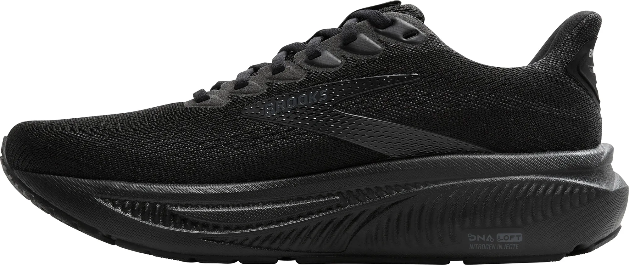 Lightweight Shoes running in a wooden bridge area shoes Brooks Ghost 17 Womens Running Shoes - Black