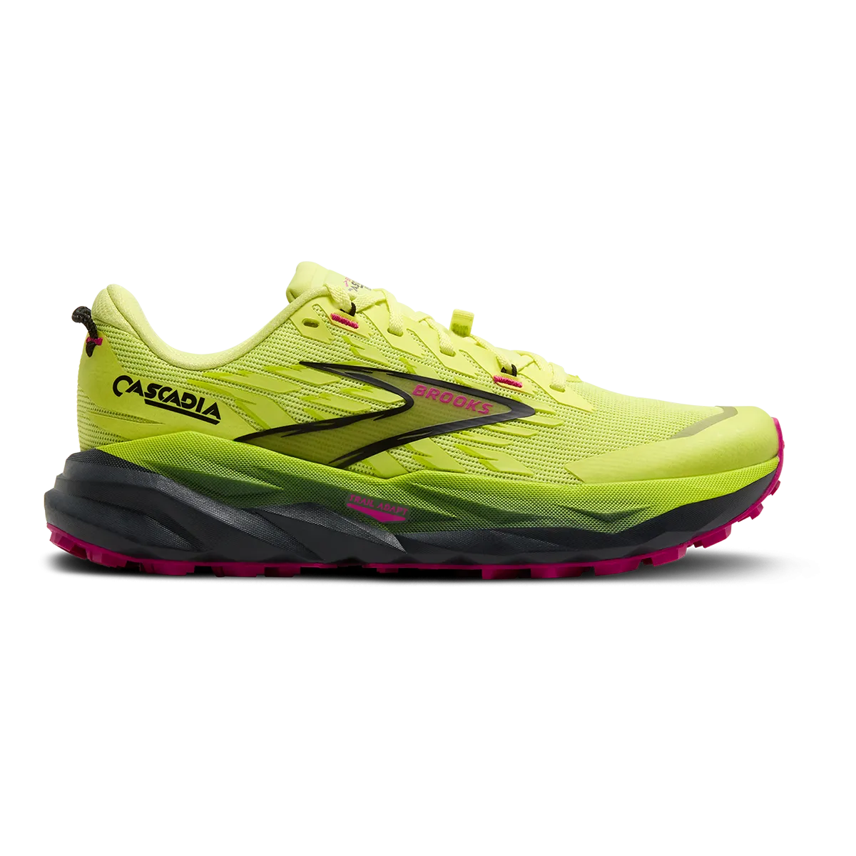 Brooks Cascadia 19 running in a desert oasis area shoes