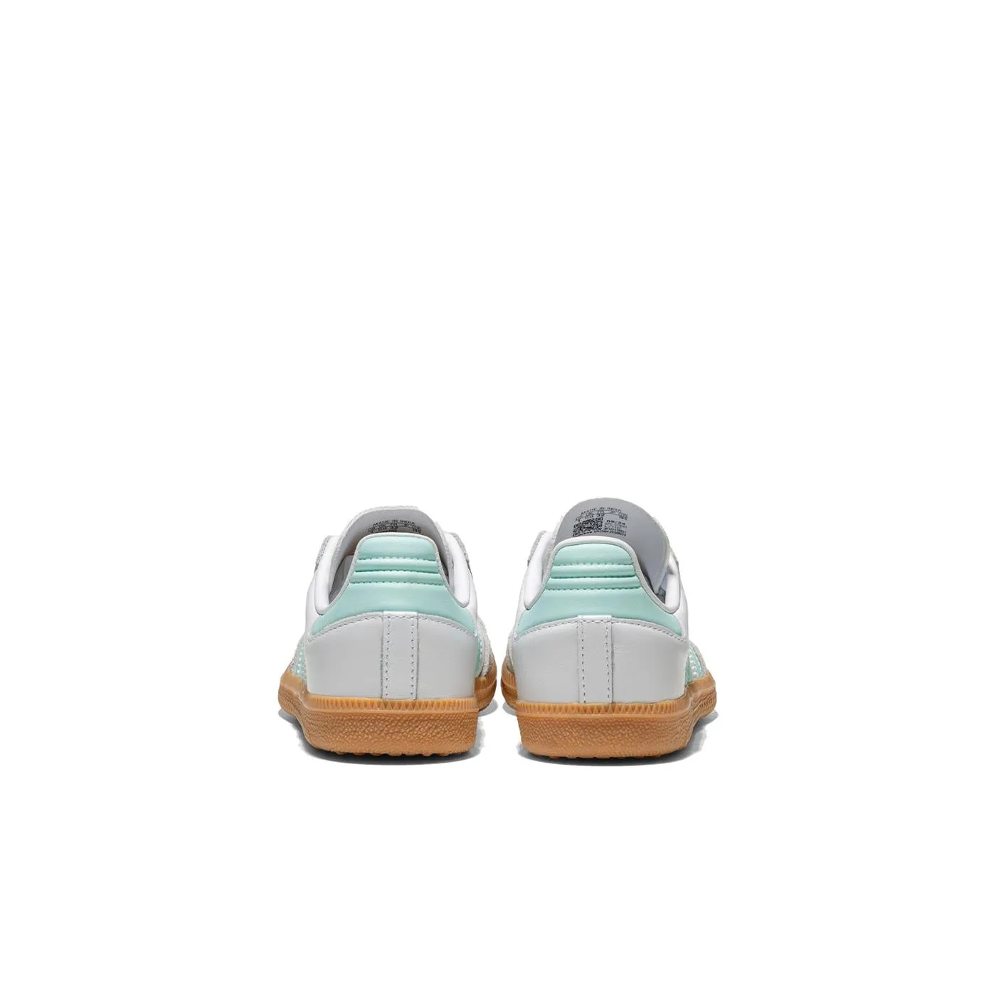 No Laces Adidas Originals Samba OG C Ftwr White/Semi Flash Aqua