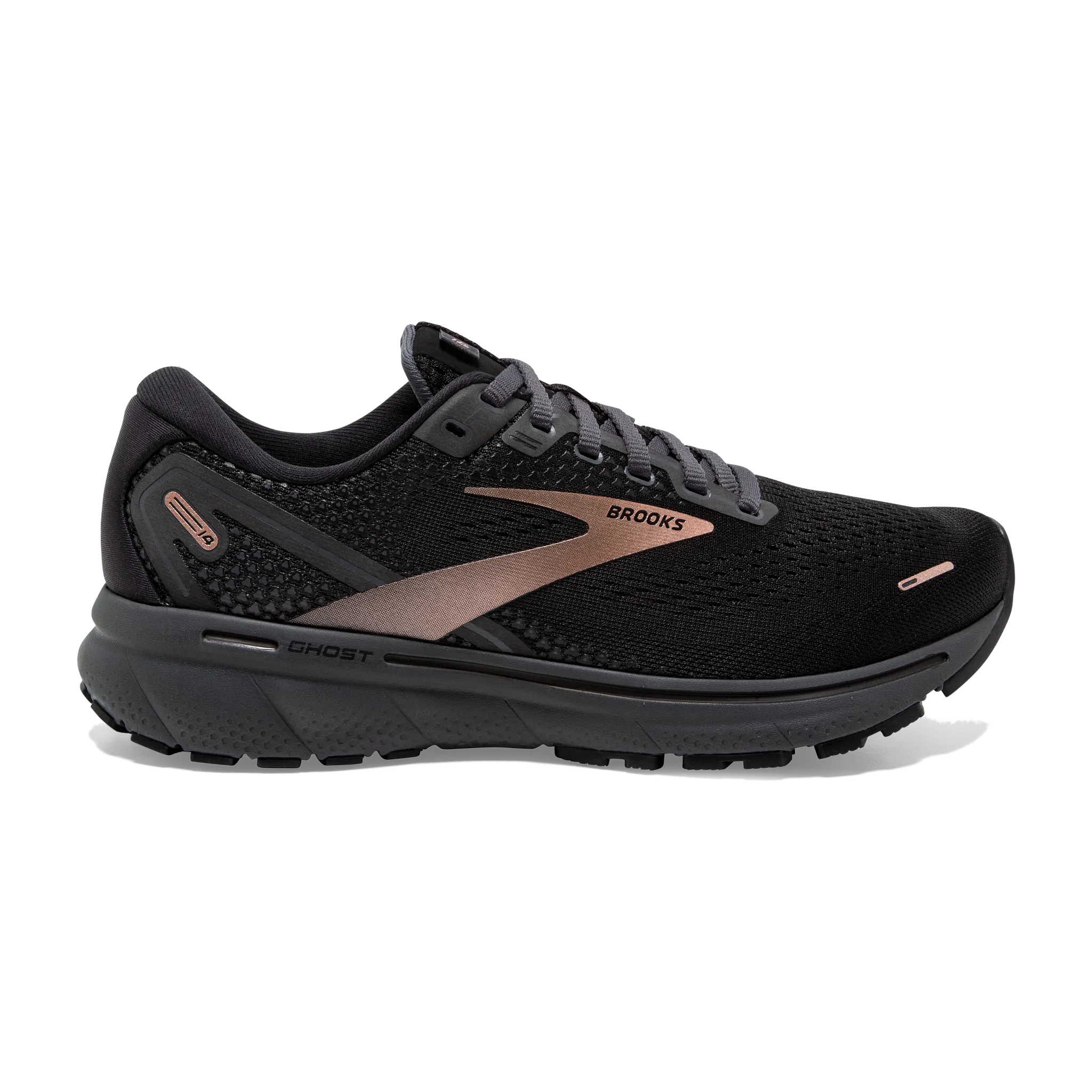 Women's Ghost 14 running in a travertine pool area shoes