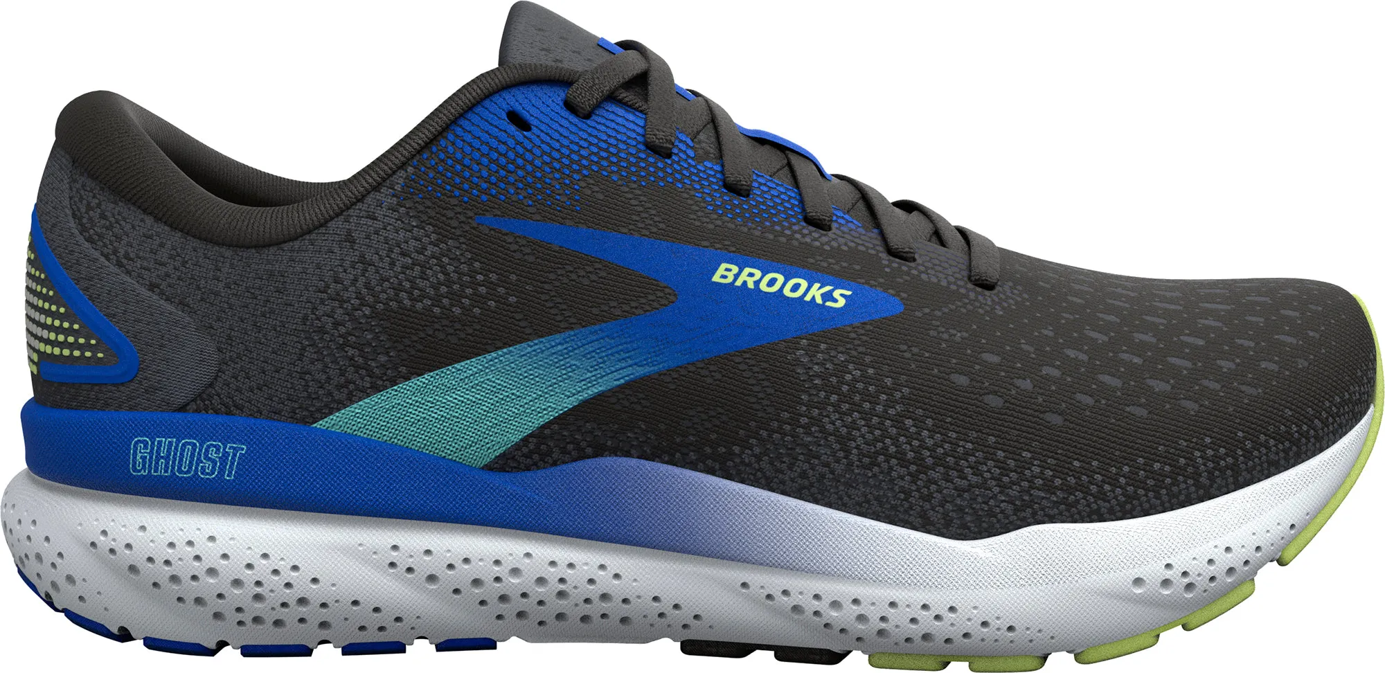 flat track running shoes Brooks Ghost 16 Mens Running Shoes - Black