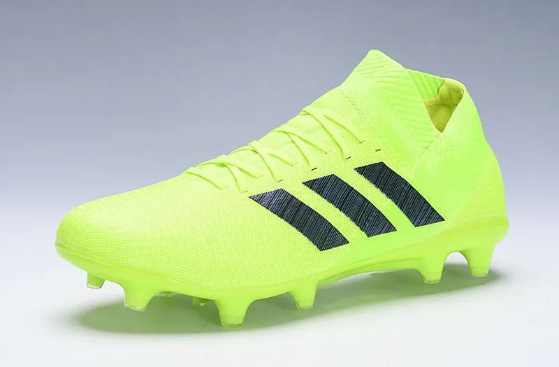 New Adidas Nemeziz Messi 18  FG Soccer Cleats Shoes Green Black 3D Texture