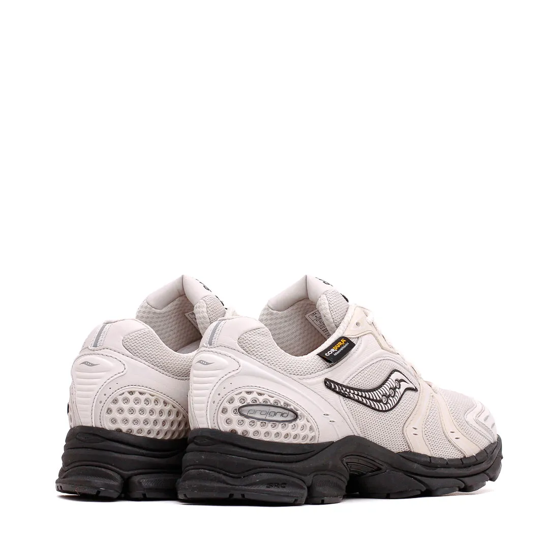 Saucony Men ProGrid Triumph 4 Gorpcore White Sand S70758-4 running in a floodplain area shoes