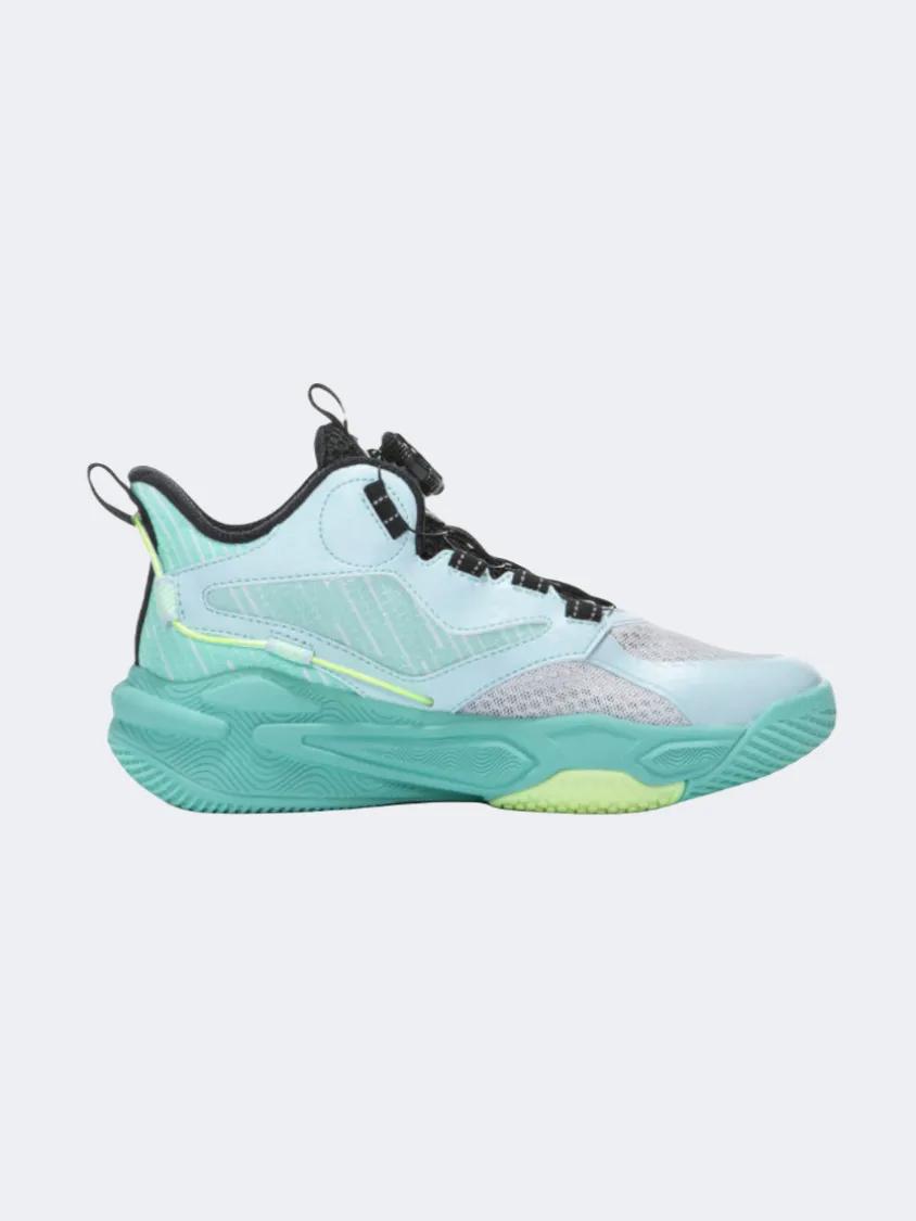 Quick Dash Erke Gs Boys Basketball Shoes Blue/Green/White