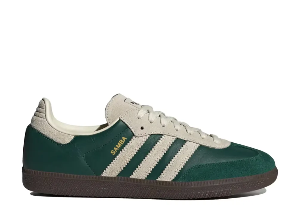 Adidas Samba OG Collegiate Green Cream White Easy Routine Hill Stroll