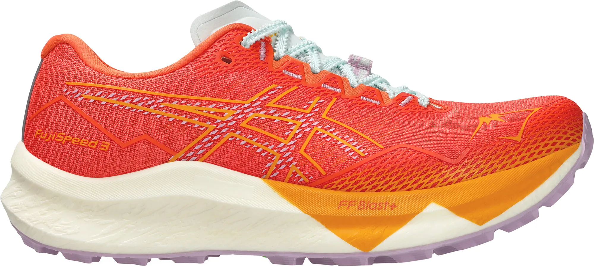 Soft Lining Fabric Asics FujiSpeed 3 Womens Trail Running Shoes - Orange