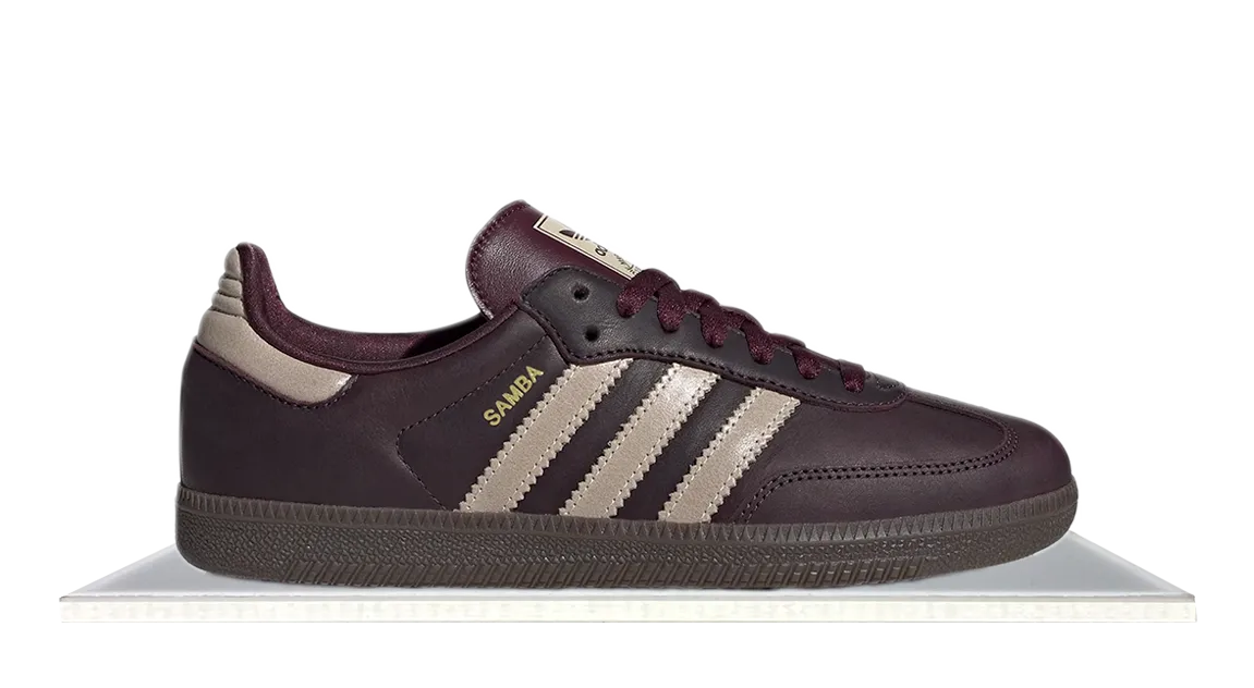 Adidas Samba Maroon Crystal Sand Flex Step Valley Run
