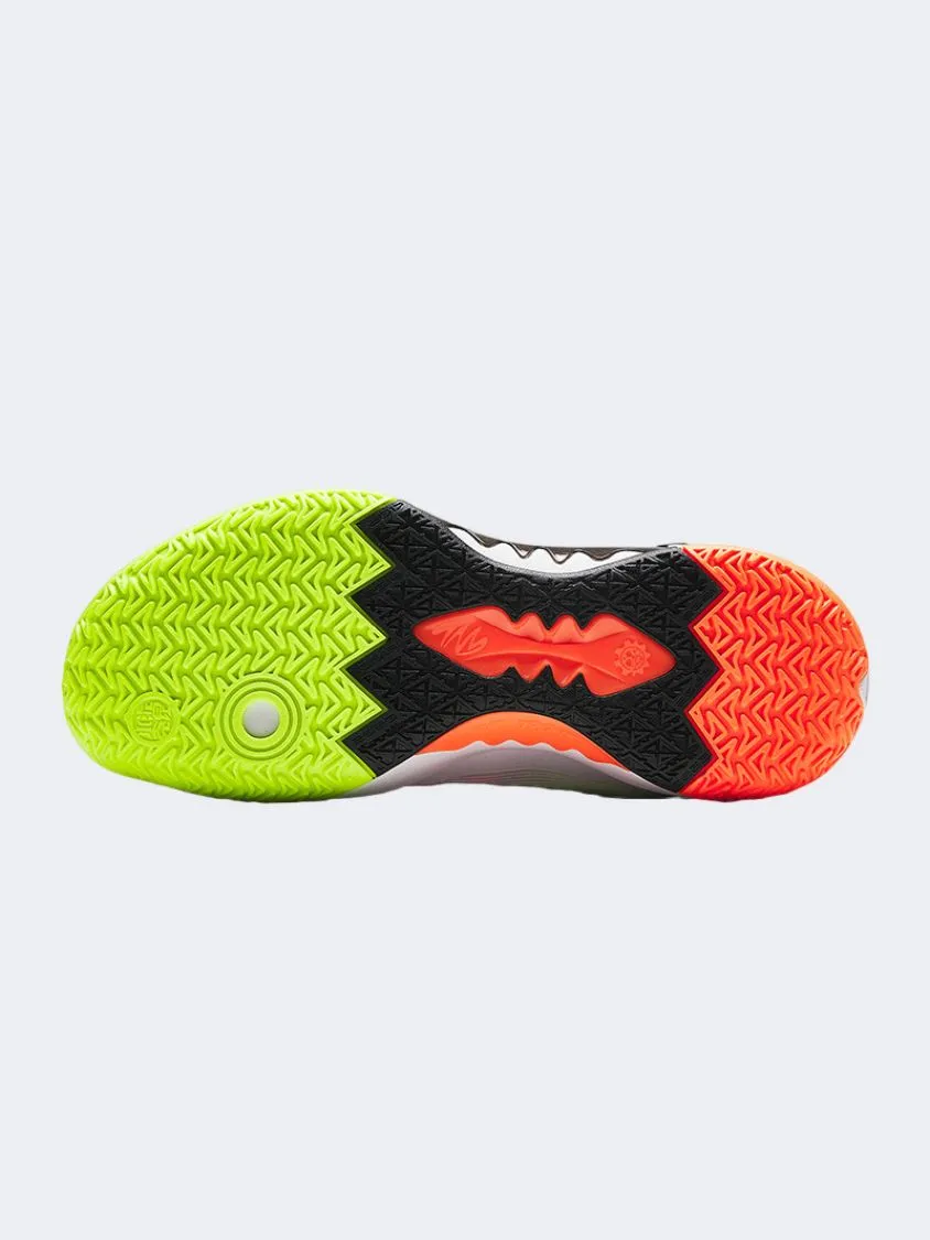 Classic Moon Tone Anta Shock Wave Team Men Basketball Shoes White/Luminance Green