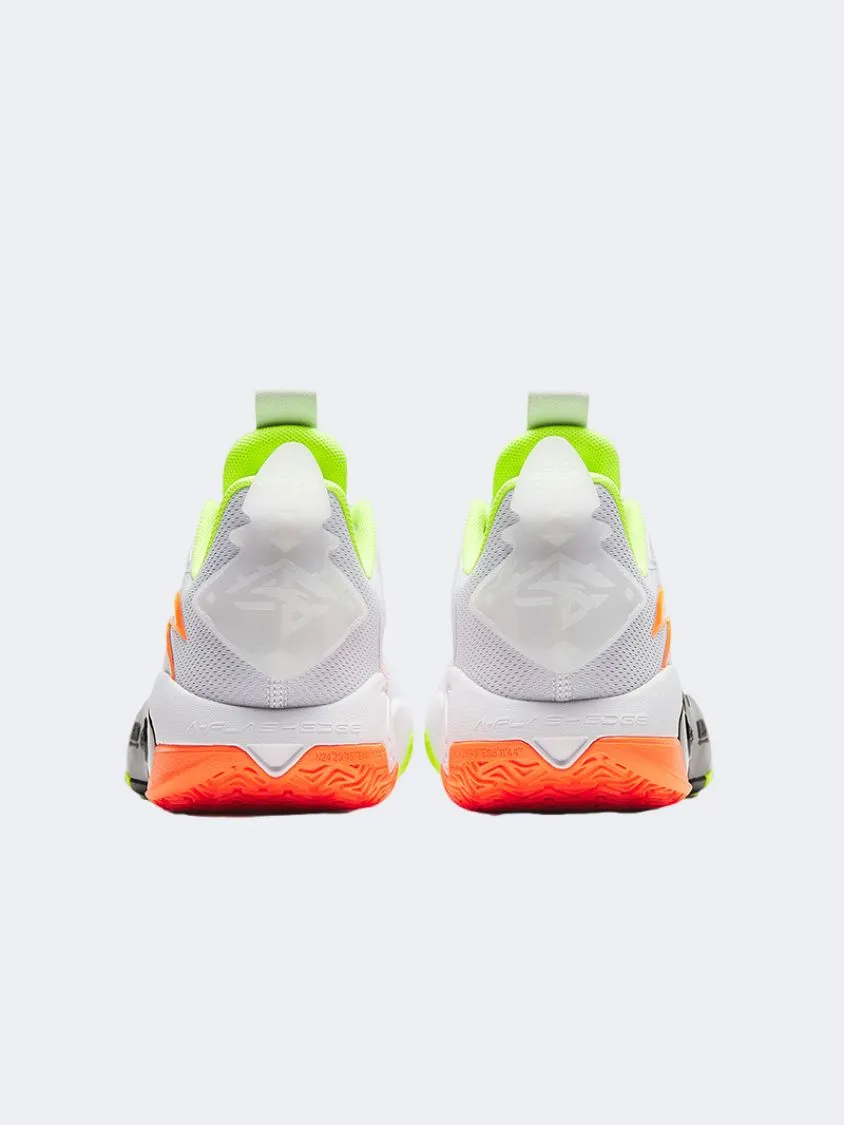 Cotton Touch Anta Shock Wave Team Men Basketball Shoes White/Luminance Green