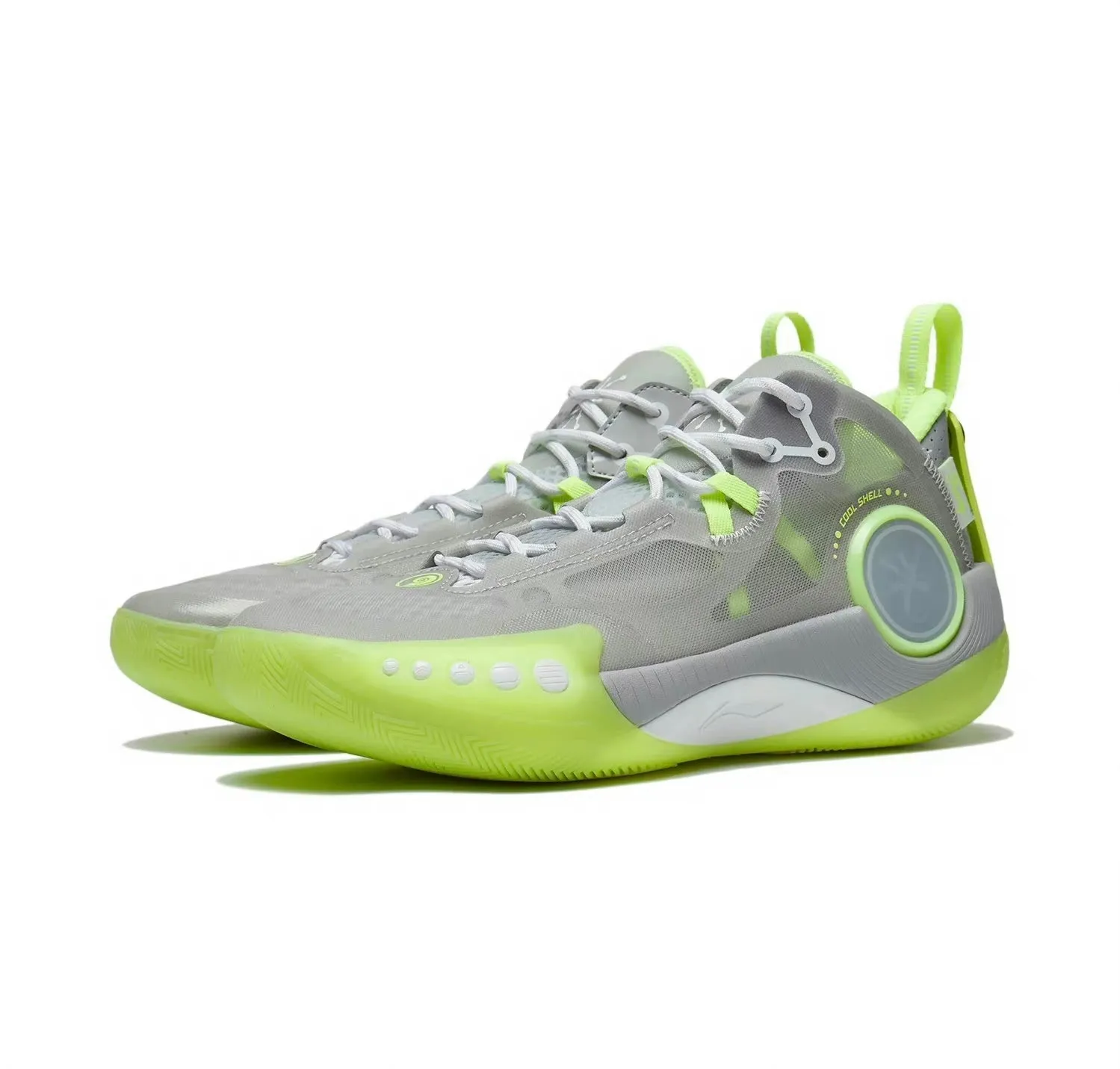 D'Angelo Russell x Li Ning Wade Shadow 3 - Coin gray Compression Molded Heel Counter Compression Spring Tech